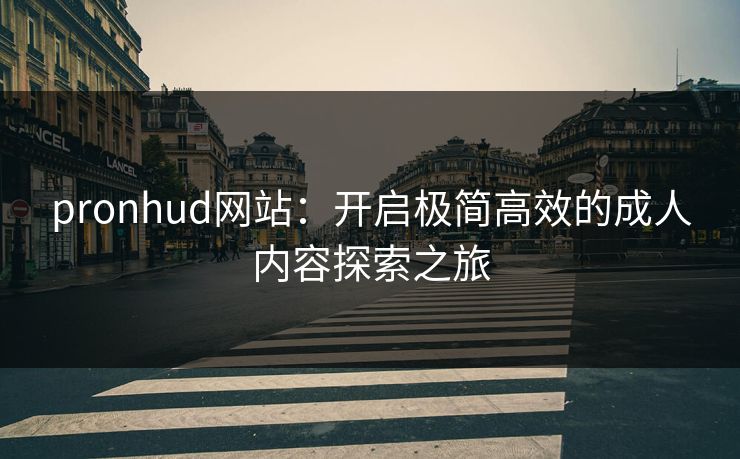 pronhud网站：开启极简高效的成人内容探索之旅